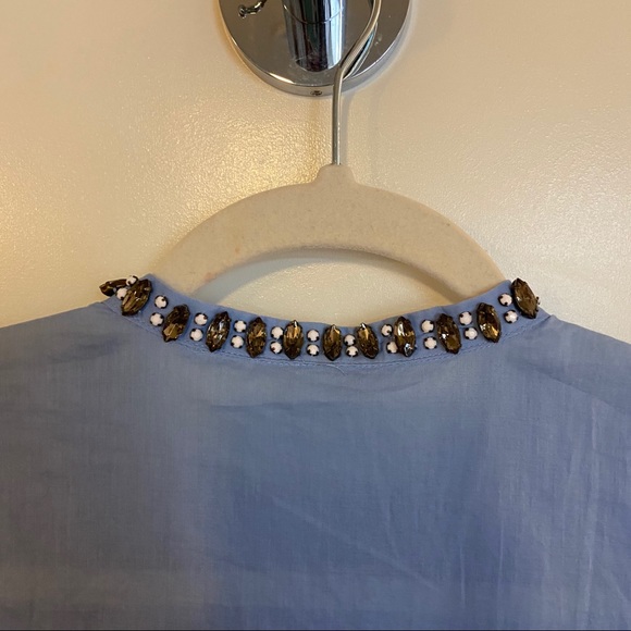 Jcrew jeweled neck blouse - Picture 4 of 4